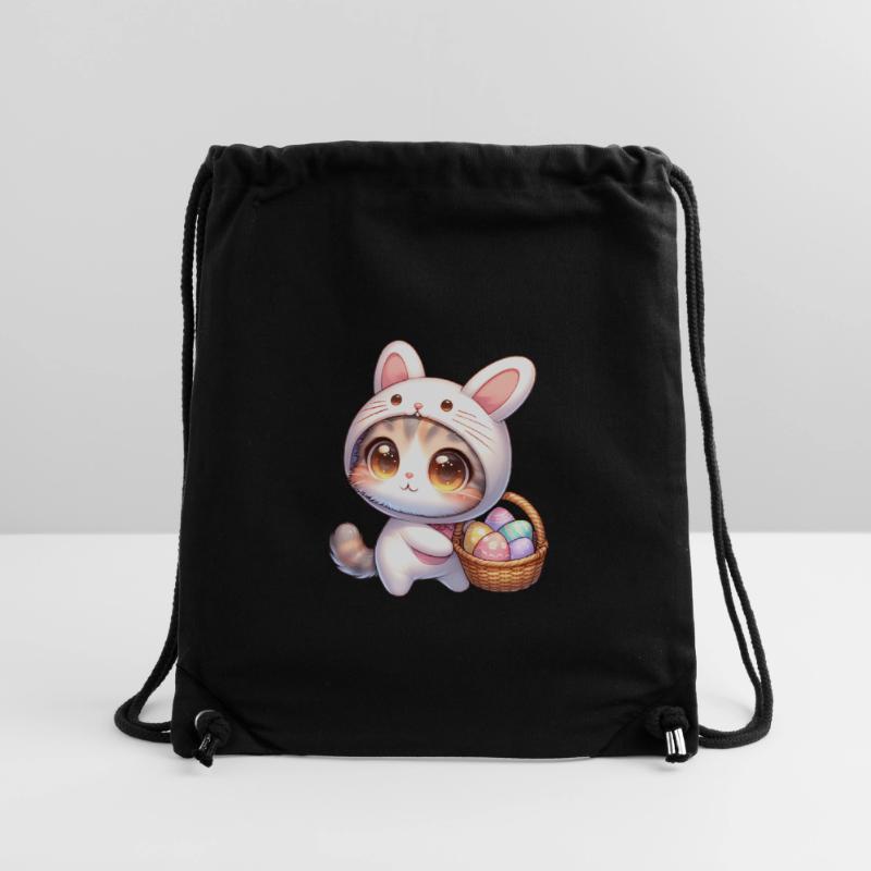 Cat In a Bunny Outfit With Easter Basket Stanley/Stella Recycled Gym Bag