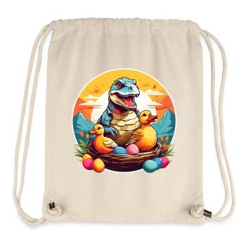 Kleiner Dino im Osternest Dinobaby und Ostereier. - Stanley/Stella recycelter Gym Bag - Naturweiß - Vorne