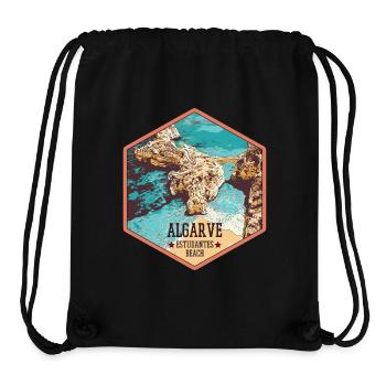 Estudantes beach near Lagos, Algarve - Stanley/Stella Recycled Gym Bag - black - Front