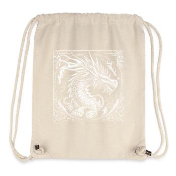 Chinesischer Drache auf Pagan Tribal - Stanley/Stella recycelter Gym Bag - Naturweiß - Vorne