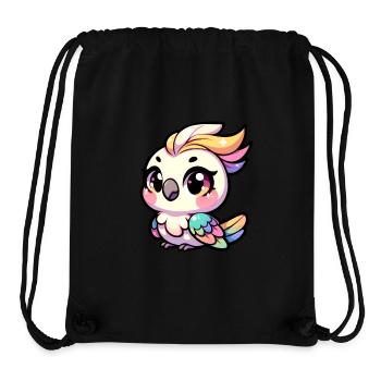 A Sweet Chibi Cockatiel For Bird Lovers - Stanley/Stella Recycled Gym Bag - black - Front