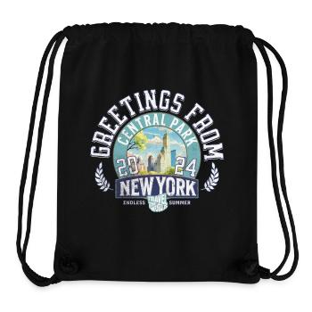 Grüße New York Central Park - Stanley/Stella recycelter Gym Bag - Schwarz - Vorne