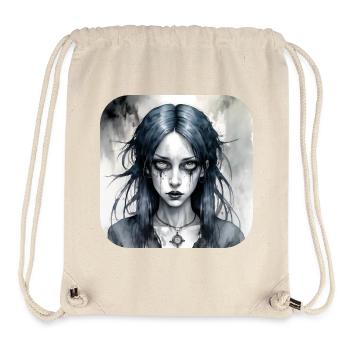 Cooles Gothic Punk Girl - Stanley/Stella recycelter Gym Bag - Naturweiß - Vorne