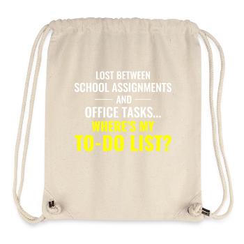 Travail Mèmes Bureau-Humour Milieu de travail Drôle - Sac à cordon recyclé Stanley/Stella - blanc naturel - Devant