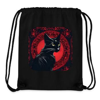 Mystische schwarze Katze - Stanley/Stella recycelter Gym Bag - Schwarz - Vorne