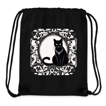 Mystische schwarze Katze - Stanley/Stella recycelter Gym Bag - Schwarz - Vorne