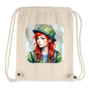 Cute Anime Girl With Red Hair Ireland - Stanley/Stella Recycled Gym Bag - natural - Front