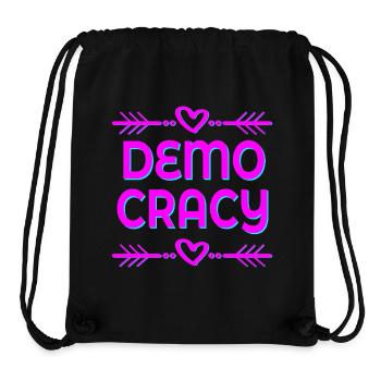 DEMOKRATIE, FREIHEIT, INKLUSION - Stanley/Stella recycelter Gym Bag - Schwarz - Vorne