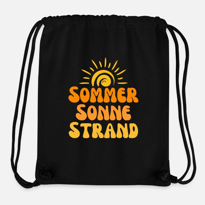 Sommer Sonne Strand Nectarine 2 - Stanley/Stella recycelter Gym Bag - Schwarz