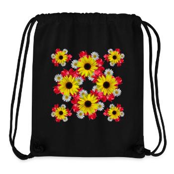 Sonnenblumen Blüte rote Blume blumig Margeriten - Stanley/Stella recycelter Gym Bag - Schwarz - Vorne
