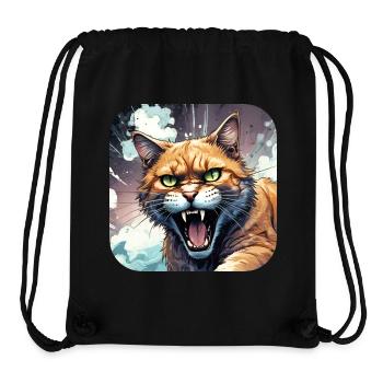 Wild Cat - Stanley/Stella Recycled Gym Bag - black - Front