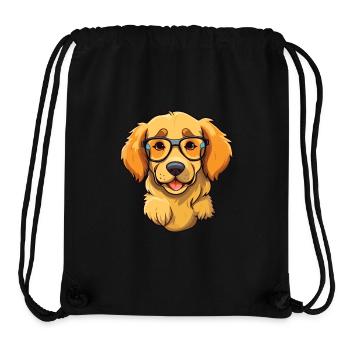 Golden Retriever Dog Breed Watercolor Cartoon Kawa - Stanley/Stella Recycled Gym Bag - black - Front