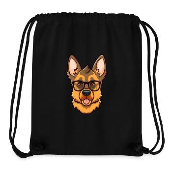Deutscher Schäferhund Rasse Aquarell Karikatur Kawai - Stanley/Stella recycelter Gym Bag - Schwarz - Vorne