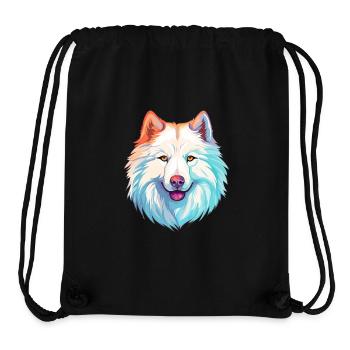 Samoyed Dog Breed Watercolor Cartoon Kawaii Colorf - Stanley/Stella Recycled Gym Bag - black - Front