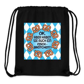 FISCHBRÖTCHEN SÜDDEUTSCHLAND BAYERN - Stanley/Stella recycelter Gym Bag - Schwarz - Vorne