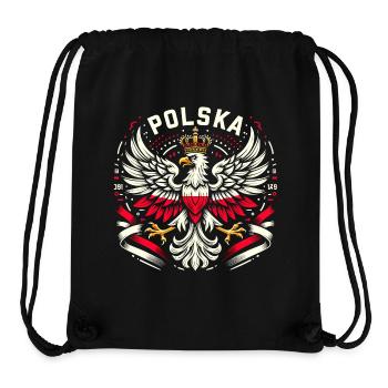 Polen Polska polnisch Wappen Adler Flagge Geschenk - Stanley/Stella recycelter Gym Bag - Schwarz - Vorne