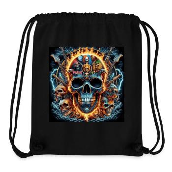 Heavy Metal Skull - Stanley/Stella Recycled Gym Bag - black - Front