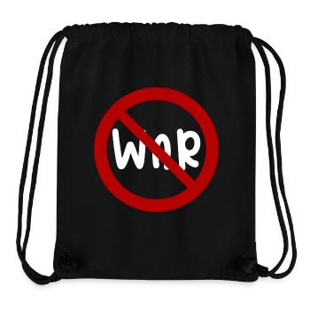 war paix - Sac à cordon recyclé Stanley/Stella - noir - Devant