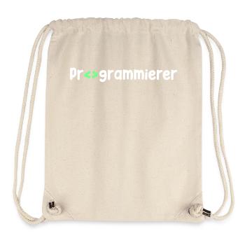 Programmeur, Geek, Script, Code, Nerd - Sac à cordon recyclé Stanley/Stella - blanc naturel - Devant
