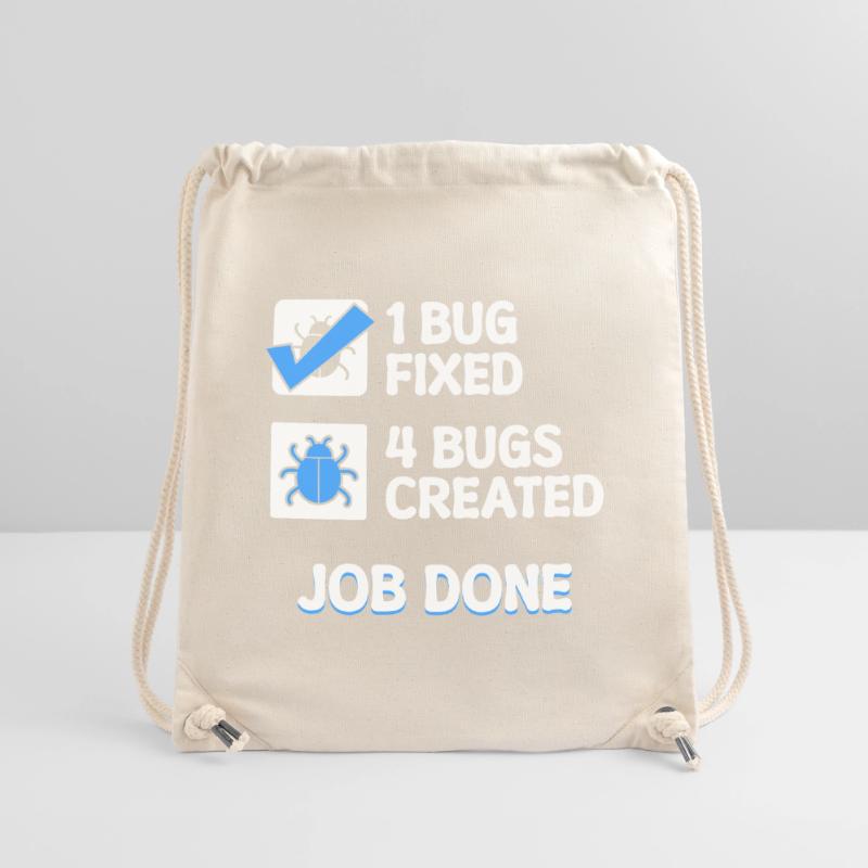 Correction de bugs Bugs de développeur Déclaration de code Informatique Sac à cordon recyclé Stanley/Stella