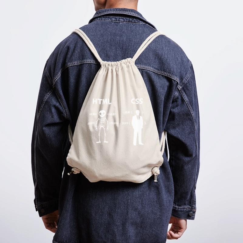 Code Css C++ Php Java Développeur Code Scripting Sac à cordon recyclé Stanley/Stella