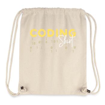 Coden Statement Développeur Programmeur Scripting - Sac à cordon recyclé Stanley/Stella - blanc naturel - Devant