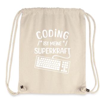 Code Scripting Statement Computergeek Developer - Stanley/Stella Recycled Gym Bag - natural - Front