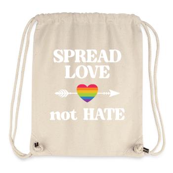 LGBT Pride Month - Spread Love Not Hate - Stanley/Stella Recycled Gym Bag - natural - Front