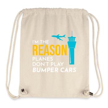 Air Traffic Controller ATC Aviation Humor Airplane - Stanley/Stella Recycled Gym Bag - natural - Front