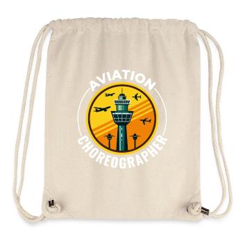 Contrôleur de la circulation aérienne ATC Aviation Humour Avion - Sac à cordon recyclé Stanley/Stella - blanc naturel - Devant