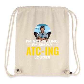 Contrôleur de la circulation aérienne ATC Aviation Humour Avion - Sac à cordon recyclé Stanley/Stella - blanc naturel - Devant