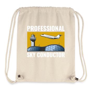 Contrôleur de la circulation aérienne ATC Aviation Humour Avion - Sac à cordon recyclé Stanley/Stella - blanc naturel - Devant