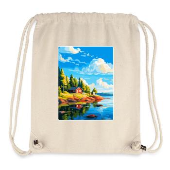 Ålandinseln Finnland Vintage Reiseplakat WPA - Stanley/Stella recycelter Gym Bag - Naturweiß - Vorne