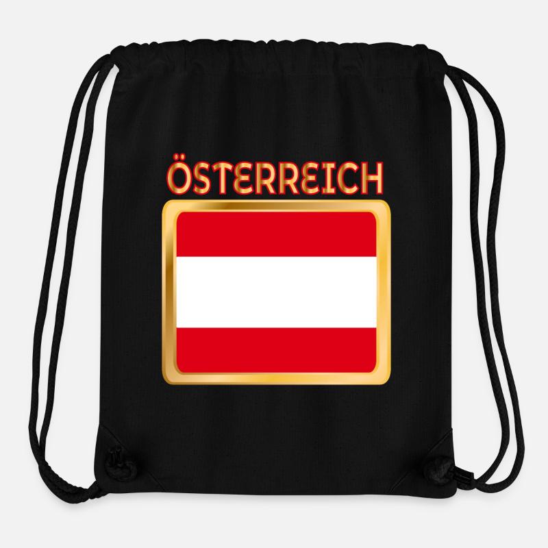 AUSTRIAN FLAG AUSTRIA - Stanley/Stella Recycled Gym Bag - black