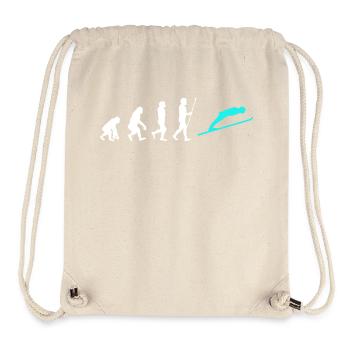 Schifahren Wintersport Evolution Skifahrer Winter - Stanley/Stella recycelter Gym Bag - Naturweiß - Vorne