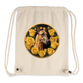 Mastiff Französische Dogge zwischen gelben Rosen - Stanley/Stella recycelter Gym Bag - Naturweiß - Vorne
