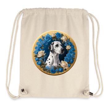 Dalmatinische und blaue Rosen - Stanley/Stella recycelter Gym Bag - Naturweiß - Vorne