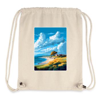 Gotland Schweden Vintage Reiseplakat Souvenir WPA - Stanley/Stella recycelter Gym Bag - Naturweiß - Vorne