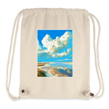Wattenmeer Niederlande Vintage Reiseposter WPA - Stanley/Stella recycelter Gym Bag - Naturweiß - Vorne