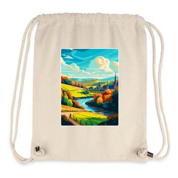 Ardennes France Vintage Voyage Poster Souvenir WPA - Sac à cordon recyclé Stanley/Stella - blanc naturel - Devant