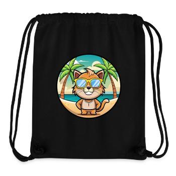 Pixie Bob Cat Breed Cartoon Sunglasses Beach - Stanley/Stella Recycled Gym Bag - black - Front