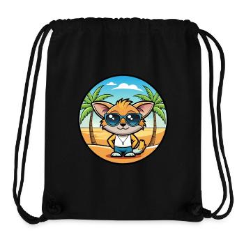 Pixie Bob Cat Breed Cartoon Sunglasses Beach - Stanley/Stella Recycled Gym Bag - black - Front
