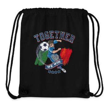 Gemeinsam gewinnen wir - Stanley/Stella recycelter Gym Bag - Schwarz - Vorne