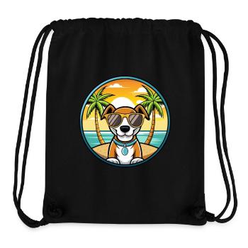Ariege Pointer Dog Breed Cartoon Sunglasses Beach - Stanley/Stella Recycled Gym Bag - black - Front