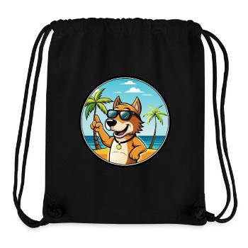 Auvergne Vorstehhund Rasse Cartoon Sonnenbrille Strand - Stanley/Stella recycelter Gym Bag - Schwarz - Vorne
