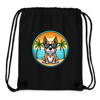 Braque Auvergne Hunderasse Cartoon Sonnenbrille Strand - Stanley/Stella recycelter Gym Bag - Schwarz - Vorne