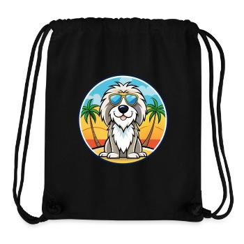 Picardie Schäferhund Rasse Cartoon Sonnenbrille Strand - Stanley/Stella recycelter Gym Bag - Schwarz - Vorne