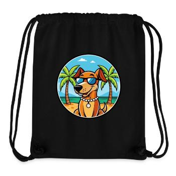 Polnische Jagdhunderasse Cartoon Sonnenbrille Strand - Stanley/Stella recycelter Gym Bag - Schwarz - Vorne