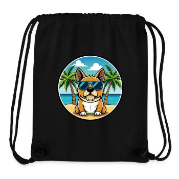 Perro De Presa Mallorquinische Hunderasse Cartoon Beach - Stanley/Stella recycelter Gym Bag - Schwarz - Vorne