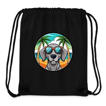 Weimaraner Hund Rasse Cartoon Sonnenbrille Strand - Stanley/Stella recycelter Gym Bag - Schwarz - Vorne